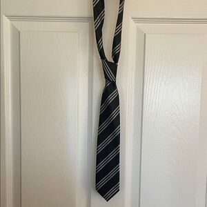 Black and Gray Striped Tie